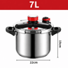 Stainless Steel Pressure Cooker  18L24L5L7L Induction Compatible Pot With Glass Lid 8