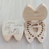 Wooden Baby Tooth Keepsake Box Milk Teeth Storage Organizer 7