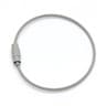 Stainless Steel Wire Cable Keychain Rings With Screw Lock 15