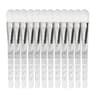 Transparent Crystal Handle Soft Bristle Facial Mask Brush Set 8