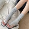 Open Toe Flip Flop Ballet Style Slim Long Leg Socks 7