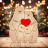 Personalized Family Bear Puzzle Decor Custom Names Fits 2 To 6 Names Rustic Wooden Bears Seasonal D 9