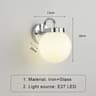 Modern Nordic Glass Globe LED Wall Sconce Lamp For Bedroom Living Room And Hotel Decor 8