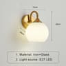 Modern Nordic Glass Globe LED Wall Sconce Lamp For Bedroom Living Room And Hotel Decor 9