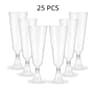 Disposable Plastic Champagne Glasses And Cocktail Stemware With Gold Glitter For Parties And Bars 8
