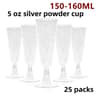 Disposable Plastic Champagne Glasses And Cocktail Stemware With Gold Glitter For Parties And Bars 6