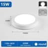 Ultra Thin LED Ceiling Light 110220V Panel Light Round Square Ceiling Lamp Cold White 8
