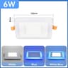 Modern Double Color LED Ceiling Panel Light Blue White Dual Mode Recessed Downlight 8