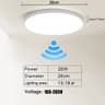 LED Radar Motion Sensor Ceiling Light Sensitive Panel Lamp Hallway Aisle Stair Garage 7