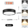 Modern LED Ceiling Spotlight 15W 25W Tricolor Surface Mount Downlight Kitchen Entrance Lamp 14