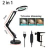 Magnifier LED Desk Table Lamp Dimmable Beauty Skincare Reading Light USB Task Fixture Work Repair 7