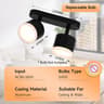 Surface Mount LED Ceiling Spotlight Replaceable Bulb Base 85 To 265V Downlight Living Room Bedroom  6