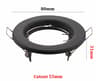 6 Pack Recessed Rotating LED Ceiling Spotlight Fixture Frame Round Gimbal Downlight Ring Set 8