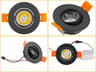 Aluminum Round Recessed LED Ceiling Downlight 3W Dimmable Spotlight 2 Inch Cutout AC 90 To 260V DC  8