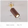 Minimalist Wooden Ceiling Spotlight Rotatable Indoor Commercial Living Room Accent Fixture 9