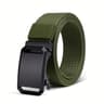 Heavy Duty Canvas Tactical Waist Belt Automatic Lock Buckle Outdoor Workwear Strap 6