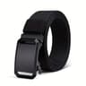 Heavy Duty Canvas Tactical Waist Belt Automatic Lock Buckle Outdoor Workwear Strap 7