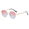 Vintage Polygon Sunglasses With Mirrored Lenses And Metal Frame 6