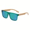 Retro Walnut Polarized Square Sunglasses Lightweight Unisex Driving Eyewear 5