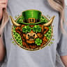 St Patricks Cow Shirt Shamrock Cow TShirt Funny Irish Humor Tee 4
