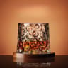 Rotating Spinning Tumbler Whiskey Glass Crystal Whiskey Glasses With Base Wine Brandy Drinkware For 7