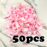 Fresh Pink Satin Ribbon Bow For Craft  Party Decoration DIY Flower Embellishment 7