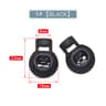Cord Lock Plastic Stopper Durable Black Frost Shoelace Toggles For Sportswear DIY Projects And Bags 8