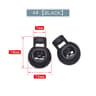 Cord Lock Plastic Stopper Durable Black Frost Shoelace Toggles For Sportswear DIY Projects And Bags 7