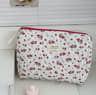 Retro Cherry Cotton Cosmetic Travel Bag Cute Makeup Organizer Pouch For Women And Girls 9