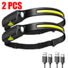USB Rechargeable LED Sensor Headlamp Versatile XPE COB Headlight For Camping Fishing And Outdoor Ad 6