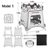 Portable Stainless Steel Camping Wood Stove Lightweight Foldable Perfect For Hiking BBQs  Picnics 4
