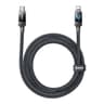 LED Braided USB C To Lightning Fast Charging Cable 30W Durable Data Cord 0