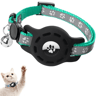 Reflective AirTag Cat Collar With Silicone Case Adjustable Pet Tracker Collar With Bell 10
