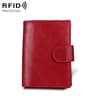 RFID Blocking Leather Wallet Passport Holder for Men with Large Capacity Card Slots