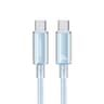 100W Type C Fast Charging Cable With LED Indicator Braided USB C Data Cable 5