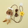Hanging Cat Toy Interactive Cat Teaser Elastic Feather Swing Stick With Adhesive Hook 7