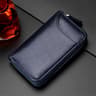 Large Capacity Leather Key Organizer Wallet Zipper Key Holder Case 9