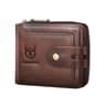 Vintage RFID Blocking Leather Wallet For Men With Zipper Card Holder 11