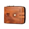 Vintage RFID Blocking Leather Wallet For Men With Zipper Card Holder 12