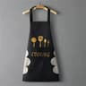 Waterproof Apron With Phone Pocket  OilResistant Kitchen Smock 5
