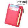 Leather RFID Blocking Wallet With Zipper Coin Pocket Slim Credit Card Holder 9