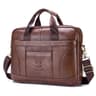 Premium Large Capacity Cowhide Briefcase for Business Professionals
