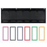 Classroom Wall Pocket Organizer with Labels and 6 Clear Storage Pockets