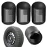 Premium Aluminum Alloy Tire Valve Caps Set 4PCS Dustproof Air Seal Valve Covers 5