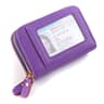 Elegant Accordion Card Wallet for Women with Double Zipper Coin Purse & ID Window
