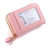 Elegant Accordion Card Wallet for Women with Double Zipper Coin Purse & ID Window