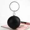 Round Ball Evening Clutch Bag for Women with Detachable Chain PU Party Purse