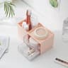 Dual Drawer Desktop Organizer Plastic Makeup Organizer Storage Box For Cosmetics Office Supplies An 4