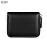 RFID Blocking Leather Coin Purse Compact Zipper Wallet With Card Holder 10