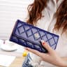 Fashion Womens Long Wallet PU Leather Trifold Wallet With Coin Purse Card Holder And Phone Pocket 5